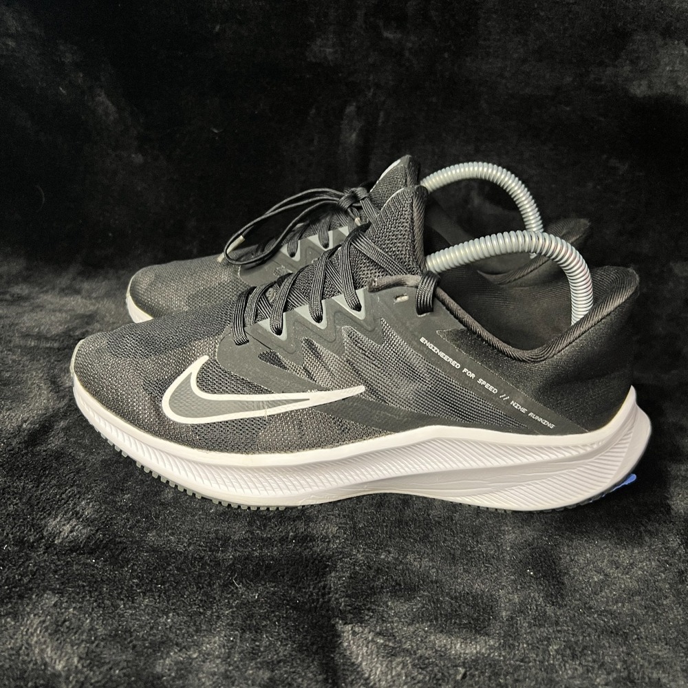 Nike Quest 3 CD0234-001 Womens 8.5 Athletic Running Shoes Black White Sneakers